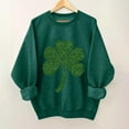 thumbnail image 1 of Xdegoge Women St. Patrick's Day Sweatshirts Fashion Shamrock Clover Print Shirts Casual Irish Gift Long Sleeve Crewnceck Loose Fit Tops, 1 of 3