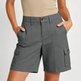 thumbnail image 1 of Xdegoge Women's Cargo Shorts with Multi Pockets Casual Summer Outdoor Hiking Work Shorts Button Closure Zip Fly Classic Fit Utility Wear Flattering Rugged Essentials, 1 of 9