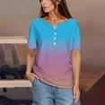 thumbnail image 1 of Xdegoge Women's In Clothing Short Sleeve Shirts for Women Trendy V Nevk Button Down Blouses Gradient Summer Tops 2025 Trendy Elegant Business Casual Tops Clarence 5 Clothing Woman, 1 of 6
