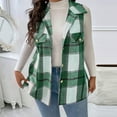 thumbnail image 1 of Xdegoge Women's Flannel Plaid Vest Sleeveless Button Dwon Dressy Casual Fashion Jackets with Pockets, 1 of 6
