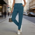 thumbnail image 1 of Xdegoge Women's High Waist Cargo Joggers Casual Tapered Leg Trousers Elastic Cuffs Outdoor Wear Utility Style Dailywear Solid Color Bottoms with Button Closure & Side Pockets, 1 of 7