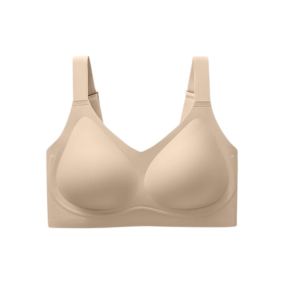 Xdegoge Women's Invisible Seamless Bra Lightly Padded Wireless Support Bralette Smooth Fabric for T-Shirt & Everyday Wear Versatile Cozy Bras