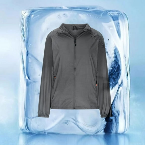 Xdegoge Women's Lightweight Windbreaker Jacket Full Zip Mock Neck Sun Protection Outerwear Breathable Quick-Dry Windshirt for Hiking & Golf Outdoor Wear