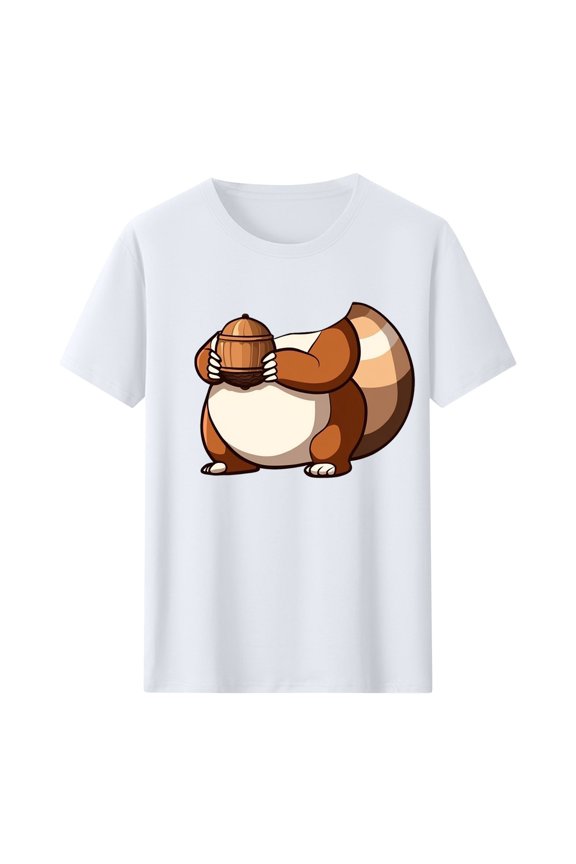 Women's Monkey Covering Ears T-Shirt, Animated Animal Print, Soft Breathable Tee for Fun Everyday Wear