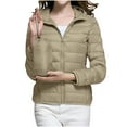 thumbnail image 1 of Xdegoge Women's Quilted Lightweight Jackets Packable Full Zip Stand Collar Hooded Puffer Jacket with Zipper Pockets Outdoor Casual Tunic Down Coats Winter Trendy Warm Coat 2025, 1 of 8