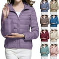 thumbnail image 1 of Xdegoge Women's Quilted Lightweight Jackets Packable Full Zip Stand Collar Hooded Puffer Jacket with Zipper Pockets Outdoor Casual Tunic Down Coats Winter Trendy Warm Coat 2025, 1 of 9