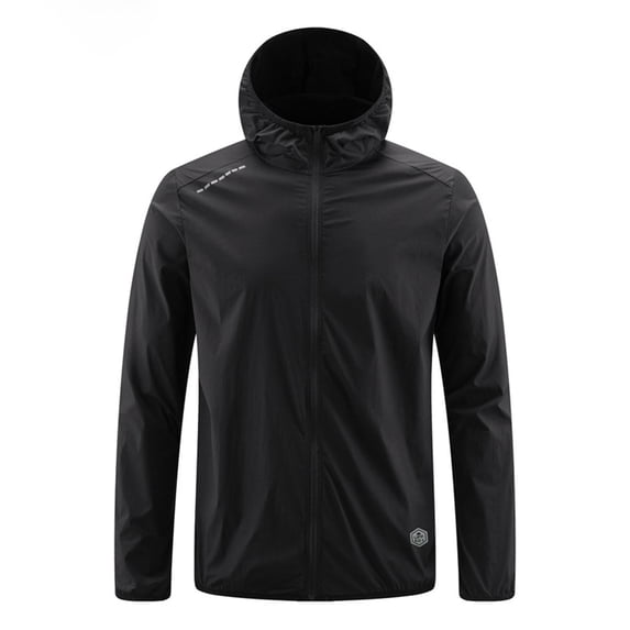 Xdegoge Women's Reflective Detail Windbreaker Active Fit Hooded Performance Jacket Full Zip Quick-Dry Cycling Running Shell Outdoor Athletic Wear