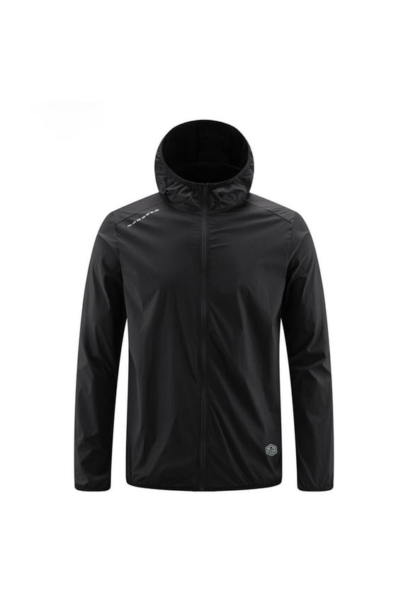 Women's Reflective Detail Windbreaker Active Fit Hooded Performance Jacket Full Zip Quick-Dry Cycling Running Shell Outdoor Athletic Wear