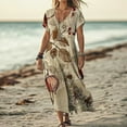 thumbnail image 1 of Xdegoge Women's Summer Dresses 2025 Casual Maxi Dress Short Sleeve V Neck Flowy Sundress Split Loose Long Tshirt Dress Soft Comfy Beach Vacation Sun Dresses Activewear Previous Orders Recent Orders, 1 of 5