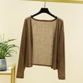 thumbnail image 1 of Xdegoge Women's Ultra-Thin Sheer Mesh Cardigan Open Front Long Sleeve Lightweight Cropped Shrug Breathable Sun Shield Bolero Cover Ups for Evening Dress Wear, 1 of 5