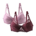 thumbnail image 1 of Xdegoge Womens 3 Pack Seamless Bras Lace Full Coverage Wireless Bras Plus Size Push Up Gathered Support Bralettes Soft Comfy Everyday Bras Add To My Order Today Purchase History, 1 of 6