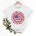thumbnail image 1 of Xdegoge Womens 4th of July Shirt American Flag Print Crewneck Short Sleeve Roll Up Patriotic Tops Loose Fit Summer Trendy Casual Tees, 1 of 7