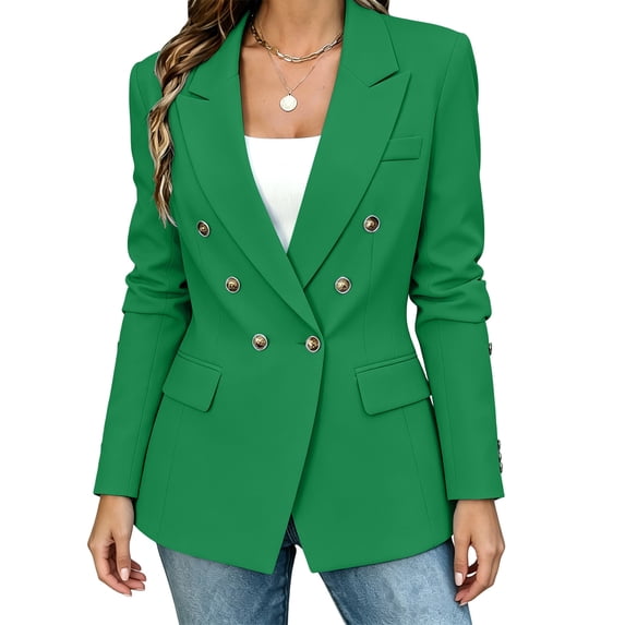 Xdegoge Womens Blazers for Work Casual Long Sleeve Lapel Suit Jacket with Pockets Office Business Work Professional formal Elegant Outerwear Coat