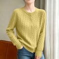 thumbnail image 1 of Xdegoge Womens Cable Knit Cardigan Sweaters Crewneck Button Down Long Sleeve Solid Color Classic Lightweight Knitwear Cozy Casual Fall Outerwear Tops for Office, 1 of 5