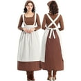 thumbnail image 1 of Xdegoge Womens Costume Dress Historical Modest Prairie Colonial Floral Dress Medieval Renaissance Vintage Dresses, 1 of 4
