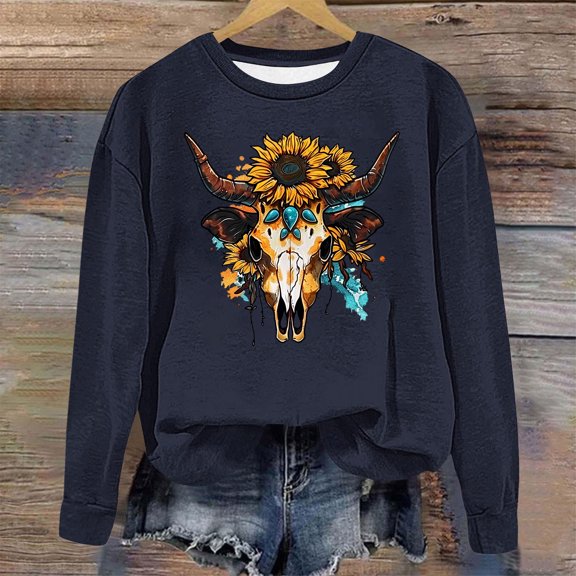 Xdegoge Womens Crewneck Sweatshirt Oversized Fall Fashion 2025 Casual V Neck Sweatshirt Fall Women Sweatshit Spring Lightweight Pullover Shirts Ropa De Dama Navy XXL