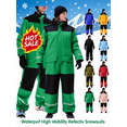 thumbnail image 1 of Xdegoge Womens and Mens Snowsuits One Piece Ski Suits Waterproof Ski Suit Snowboarding Onesie Winter Color Block Zip Up High Visibility Reflective Skiing Jumpsuit with Hood, 1 of 6