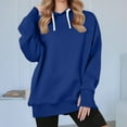 thumbnail image 1 of Xdegoge Womens Oversized Hoodies Drawstring Long Sleeve Casual Hoodie with Thumb Hole Raglan Solid Color Athletic Comfy Hooded Sweatshirts 2025 Winter Trendy Tops, 1 of 8