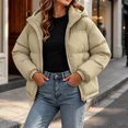 thumbnail image 1 of Xdegoge Womens Puffer Jacket Zip Up Thick Insulated Quilted Padded Winter Coat with Pockets Cold Weather Warm Hooded Outerwear,Sizes M-4Xl, 1 of 7