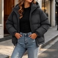 thumbnail image 1 of Xdegoge Womens Puffer Jacket Zip Up Thick Insulated Quilted Padded Winter Coat with Pockets Cold Weather Warm Hooded Outerwear,Sizes M-4Xl, 1 of 7