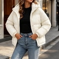 thumbnail image 1 of Xdegoge Womens Puffer Jacket Zip Up Thick Insulated Quilted Padded Winter Coat with Pockets Cold Weather Warm Hooded Outerwear,Sizes M-4Xl, 1 of 7