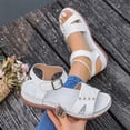 thumbnail image 1 of Xdegoge Womens Sandals Open Toe Sporty Gladiator Sandals Multi Straps Laser Cut Studded Ankle Buckle Arch Support Flatform Walking Shoes, 1 of 9