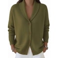 thumbnail image 1 of Xdegoge Womens Shawl Collar Cardigan Sweaters Button Down Long Sleeve Loose Fit Knit Tops Casual Fall Winter Open Front Outerwear Cozy Coat for Daily Wear, 1 of 5