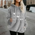 thumbnail image 1 of Xdegoge Womens Sherpa Fleece Hoodie Y2K Heart Print Lovely Long Sleeve Hooded Sweatshirts with Pocket Thermal Cozy Fluffy Drawstring Hoodies Winter Trendy Pullover Tops 2025, 1 of 6