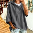 thumbnail image 1 of Xdegoge Womens Short Sleeve Hoodies Casual Loose Fit Lightweight Drawstring Sweatshirts Comfy Basic Tunic Fall Summer Pullover Tops, 1 of 6