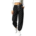 thumbnail image 1 of Xdegoge Womens Sweatpants Casual High Waisted Printed Joggers Athletic Fleece Lined Pants with Pockets Loose Fit Drawstring Workout Trousers Comfy Everyday Wear, 1 of 8