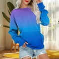 thumbnail image 1 of Xdegoge Womens Sweatshirts Long Sleeve Crew Neck Gradient Color Tunic Tops with Pocket Oversized Casual Streetwear Loose Sweatshirt 2025 Fall Winter Fashion Clothes, 1 of 6