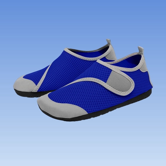 Xdegoge Womens Water Shoes Closed Toe Quick Dry Mesh Upper Barefoot Footwear with Adjustable Hook and Loop Strap Outdoor River Hiking