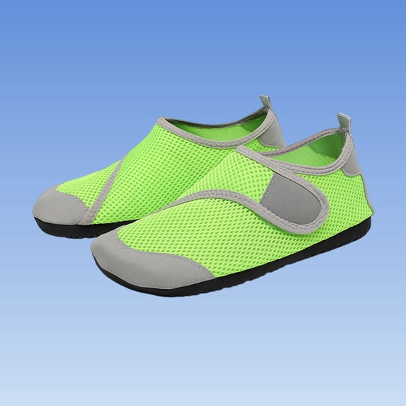 Xdegoge Womens Water Shoes Closed Toe Quick Dry Mesh Upper Barefoot Footwear with Adjustable Hook and Loop Strap Outdoor River Hiking