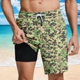 thumbnail image 1 of Xdegoge Workout Shorts for Men Athletic Running Gym Shorts 2-in-1 with Built-in Compression Liner Quick Dry Activewear Drawstring Elastic Waistband for Training Fitness Exercise, 1 of 6