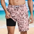 thumbnail image 1 of Xdegoge Workout Shorts for Men Athletic Running Gym Shorts 2-in-1 with Built-in Compression Liner Quick Dry Activewear Drawstring Elastic Waistband for Training Fitness Exercise, 1 of 6