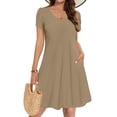 thumbnail image 1 of Xdegoge Yellow Boho Dress Women V Neck Casual Beach Dress Loose Yellow Plus Size Dresses A Line Dress with Sleeves Boho Chic Dress Wedding Dress Cover Up Stay At Home Mom Outfits Vestido Negro, 1 of 8