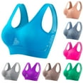 thumbnail image 1 of Xdegoge Yoga Bras for Women Plus Size Wireless Breathable Hollow Out Padded Running Bralettes Workout Stretchy Full Coverage Bra Support Comfortable Underwear, 1 of 3