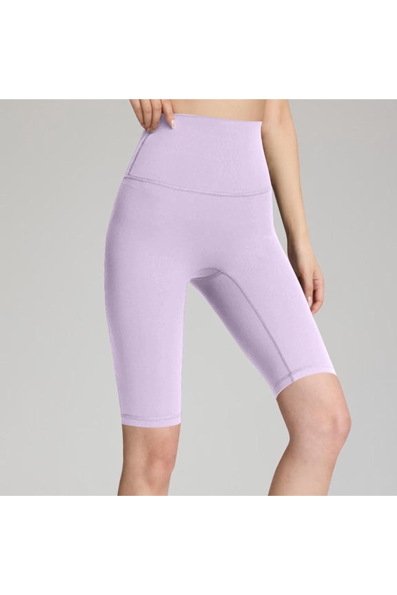 Yoga Shorts for Women High Waisted Squat Proof Athletic Compression Half Tights Butter Soft Workout Shorts for Running Fitness Volleyball Lounge Wear