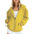 thumbnail image 1 of Xdegoge Zip Up Hoodies for Women Long Sleeve Oversized Drawstring Sweatshirt Hoodie with Pocket Solid Color Loose Casual Jacket 2025 Winter Outdoor Clothes, 1 of 7