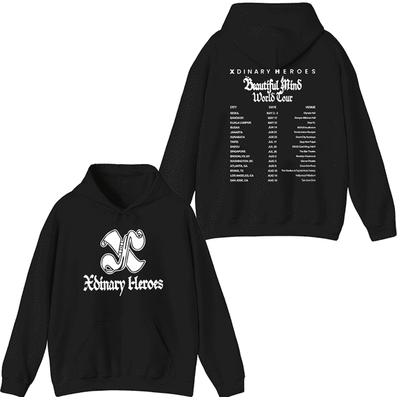 Xdinary Heroes Merch 2025 World Tour Beautiful Mind Hoodie Men Women Long Sleeve Pullover Tops