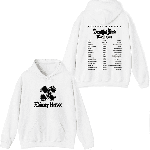 Xdinary Heroes Merch 2025 World Tour Beautiful Mind Hoodie Men Women Long Sleeve Pullover Tops