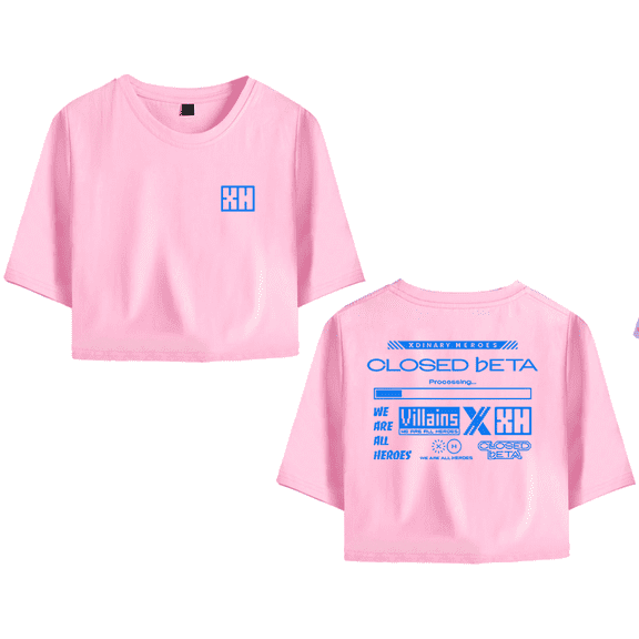 Xdinary Heroes Merch Closed Crop Top Graphic T-shirt Women Girl Short Sleeve