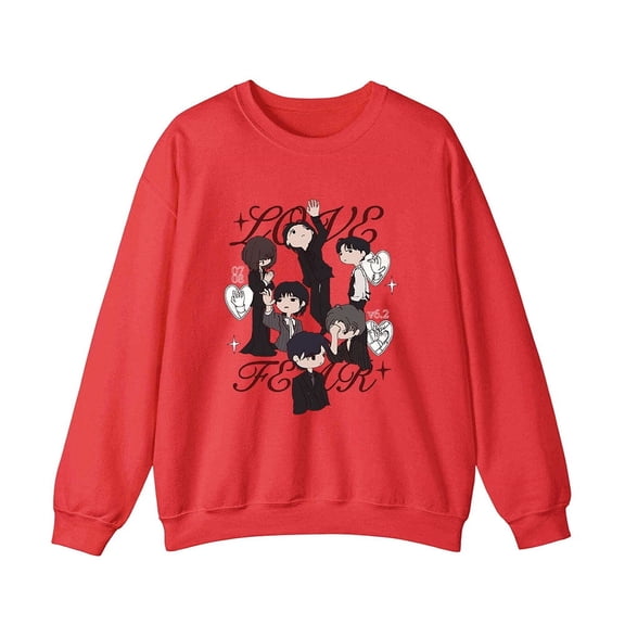 Xdinary Heroes Merch Love and FEAR Crewneck Sweatshirt Men Women Long Sleeve Streetshirt