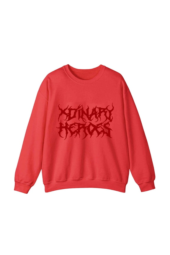 Xdinary Heroes Merch Red Logo Crewneck Sweatshirt Unisex Men Women Long Sleeve