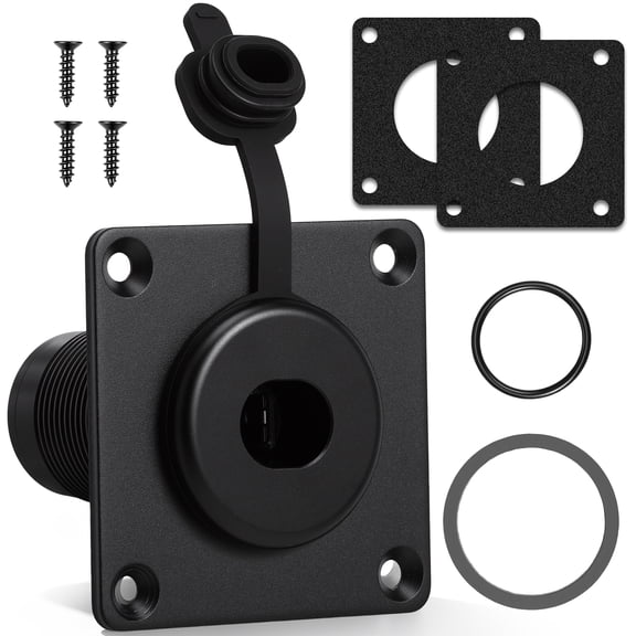 Xdziklosj Aluminum Alloy Pass Through Wall Socket for Gen3 IP68 Waterproof Wire Pass Through Wall Socket with Weatherproof Cap Ideal for RV Camper Trailer