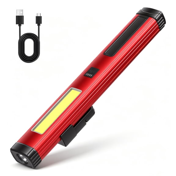 Xdziklosj Magnetic Work Light Rechargeable Trouble Light with Hook Cordless Worklight LED Flashlight with USB Charging for Car Repair and Working