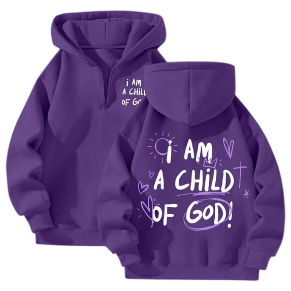 Xdzjlr Christian Hoodies For Womens Zip Up Casual Pullover Bow Print Sweatshirt Comfortable Long Sleeve Jacket Daily Wear Fall Winter Oversized Hoodie Dark Purple M
