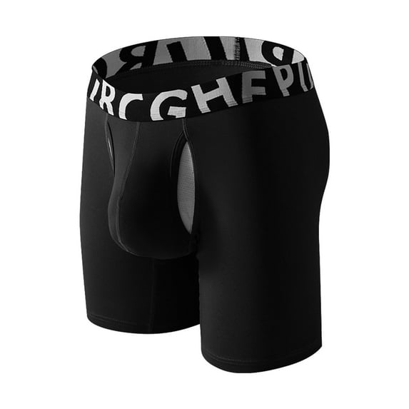 Xdzjlr Mens Briefs,Long Double Layer Split Pockets Classic Mens Underwear Boxer Briefs,L