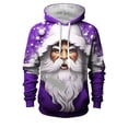 thumbnail image 1 of Xdzjlr Mens Christmas Hoodies Winter Casual Trend Xmas Print Pullover Hoodie Sweatshirt Purple M, 1 of 2