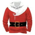 thumbnail image 1 of Xdzjlr Mens Christmas Hoodies Winter Holiday Fleece Hoodie Sweatshirt With Print Warmth Style Xmas Outwear Red S, 1 of 4